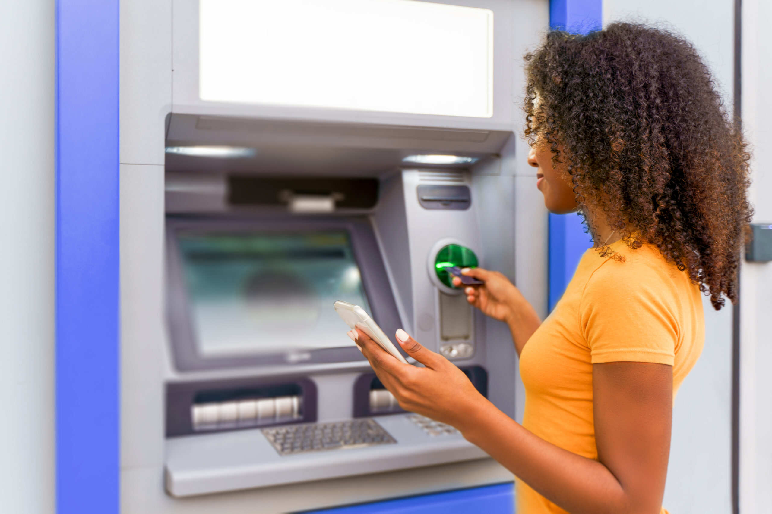 using debit card at ATM